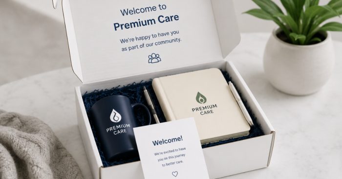 cash-pay-clinic-welcome-box-swag
