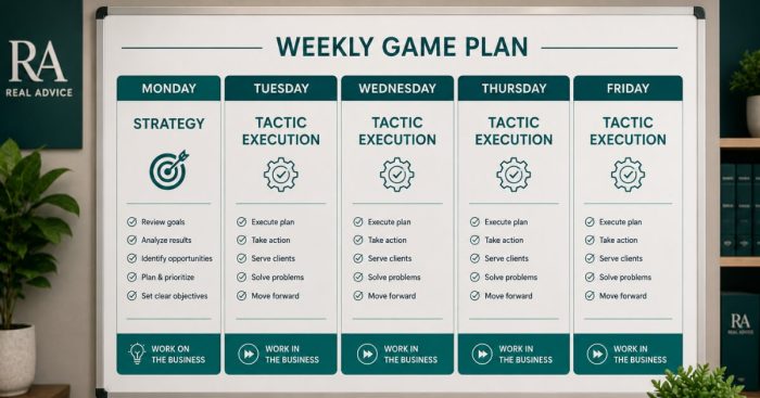 weekly-strategy-tactics-cadence-cash-pay-clinic-owner